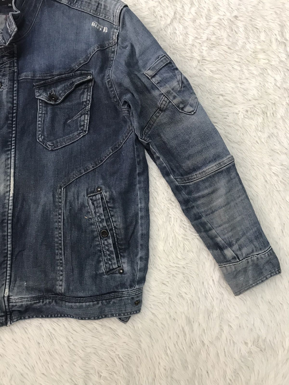 Japanese Brand Blue B Neo Denim Jacket Size US L / EU 52-54 / 3 - 6 Thumbnail