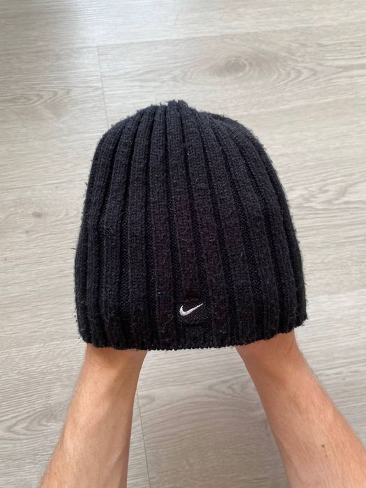 Nike 💥Vintage Nike Swoosh beanie Hat Y2K | Grailed