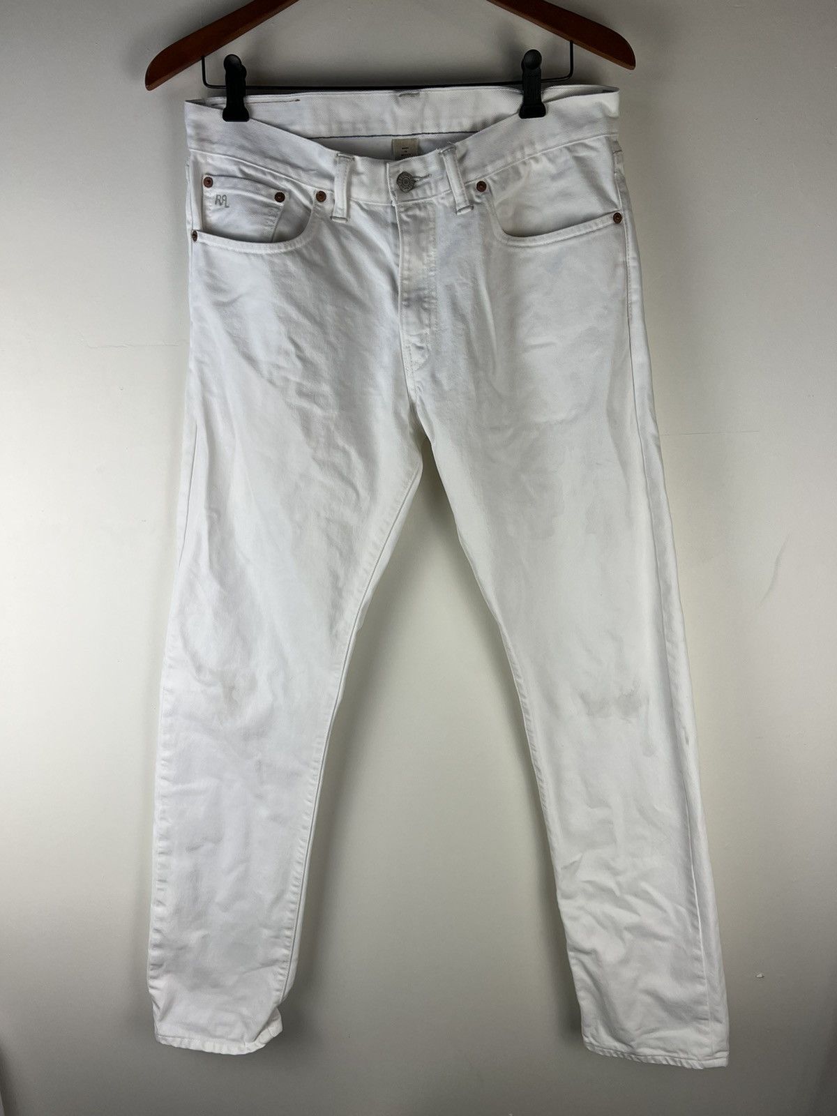image of Rrl Ralph Lauren Rrl White Denim Jeans, Men's (Size 32)