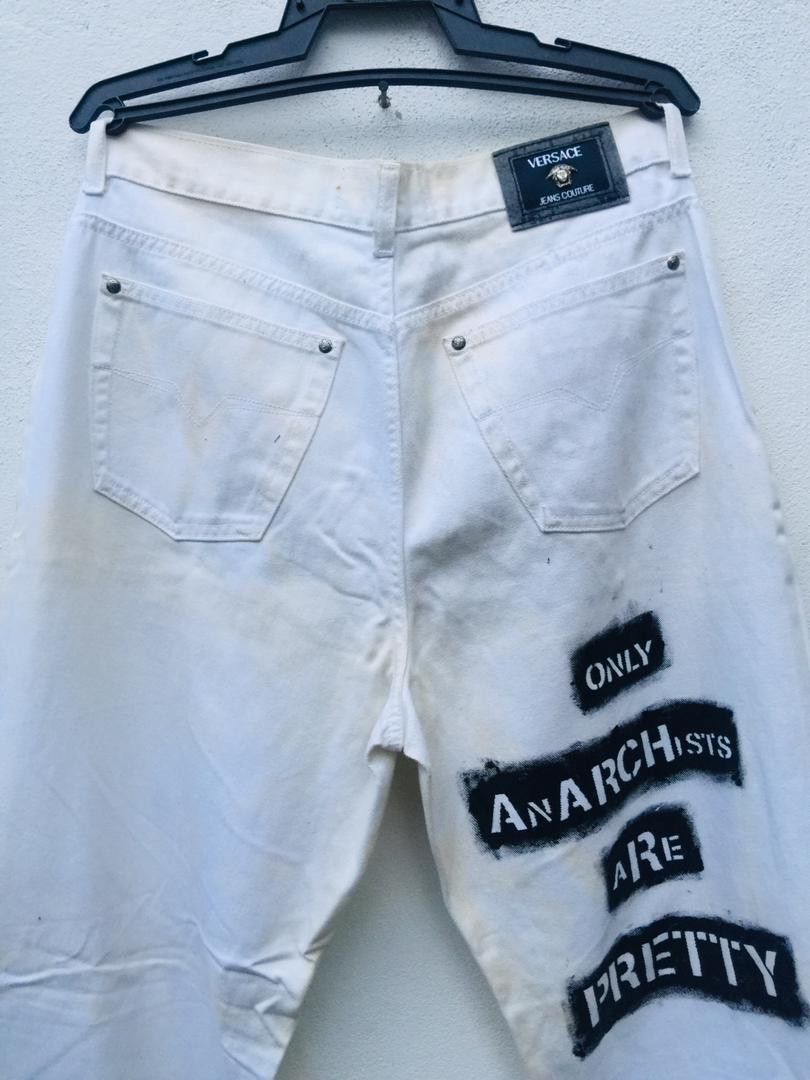 Versace Jeans Couture × Vintage Vintage Versace White Pant Travis Scott Fashion Style Size US 36 / EU 52 - 6 Thumbnail