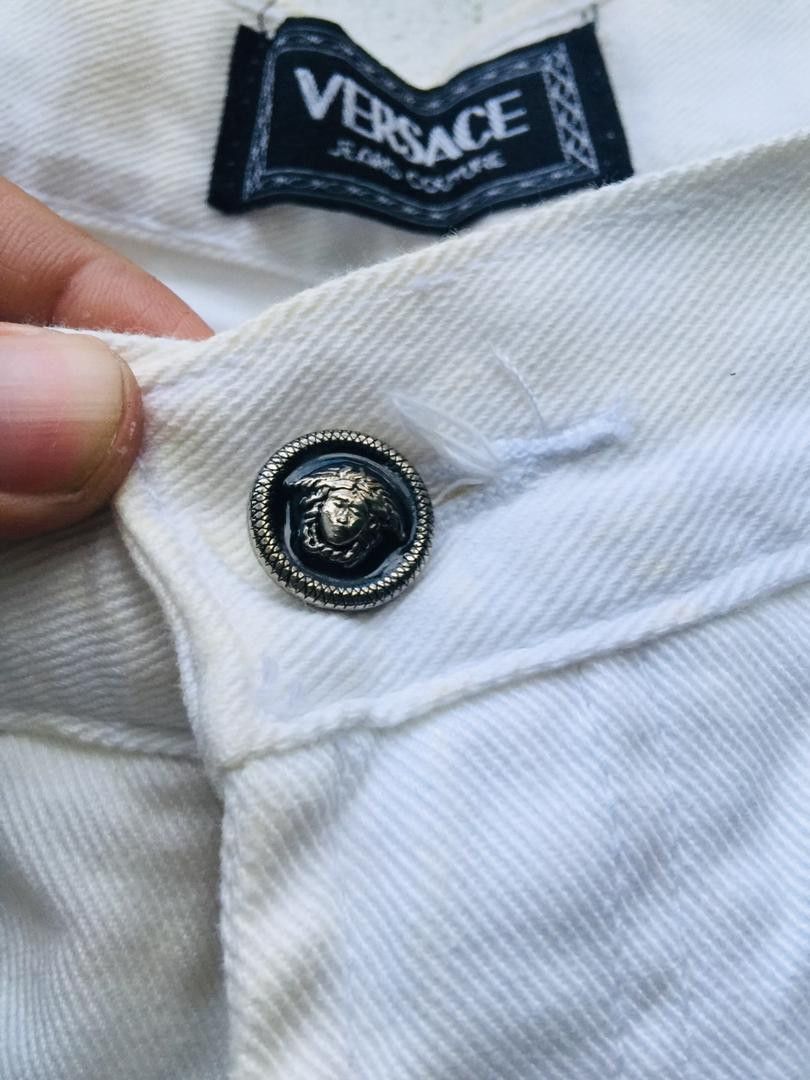 Versace Jeans Couture × Vintage Vintage Versace White Pant Travis Scott Fashion Style Size US 36 / EU 52 - 15 Thumbnail