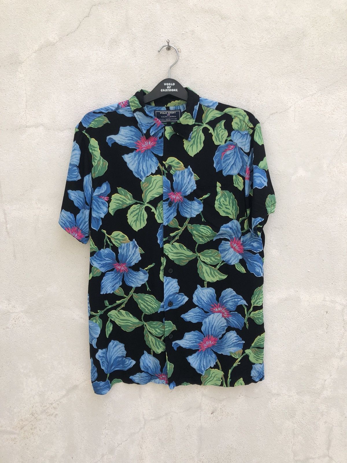 Polo Ralph Lauren Vintage Polo Sport RL Flowers Rayon Hawaiian Shirt Size US M / EU 48-50 / 2 - 1 Thumbnail