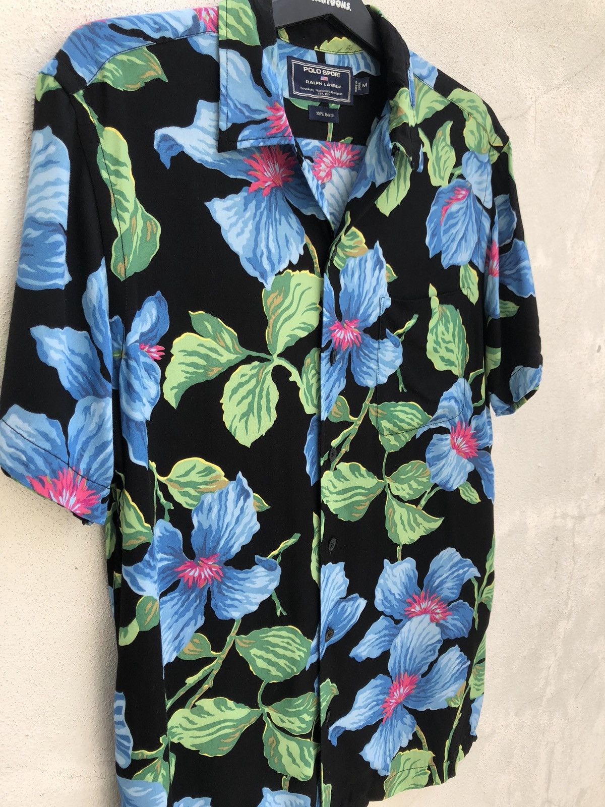 Polo Ralph Lauren Vintage Polo Sport RL Flowers Rayon Hawaiian Shirt Size US M / EU 48-50 / 2 - 8 Thumbnail