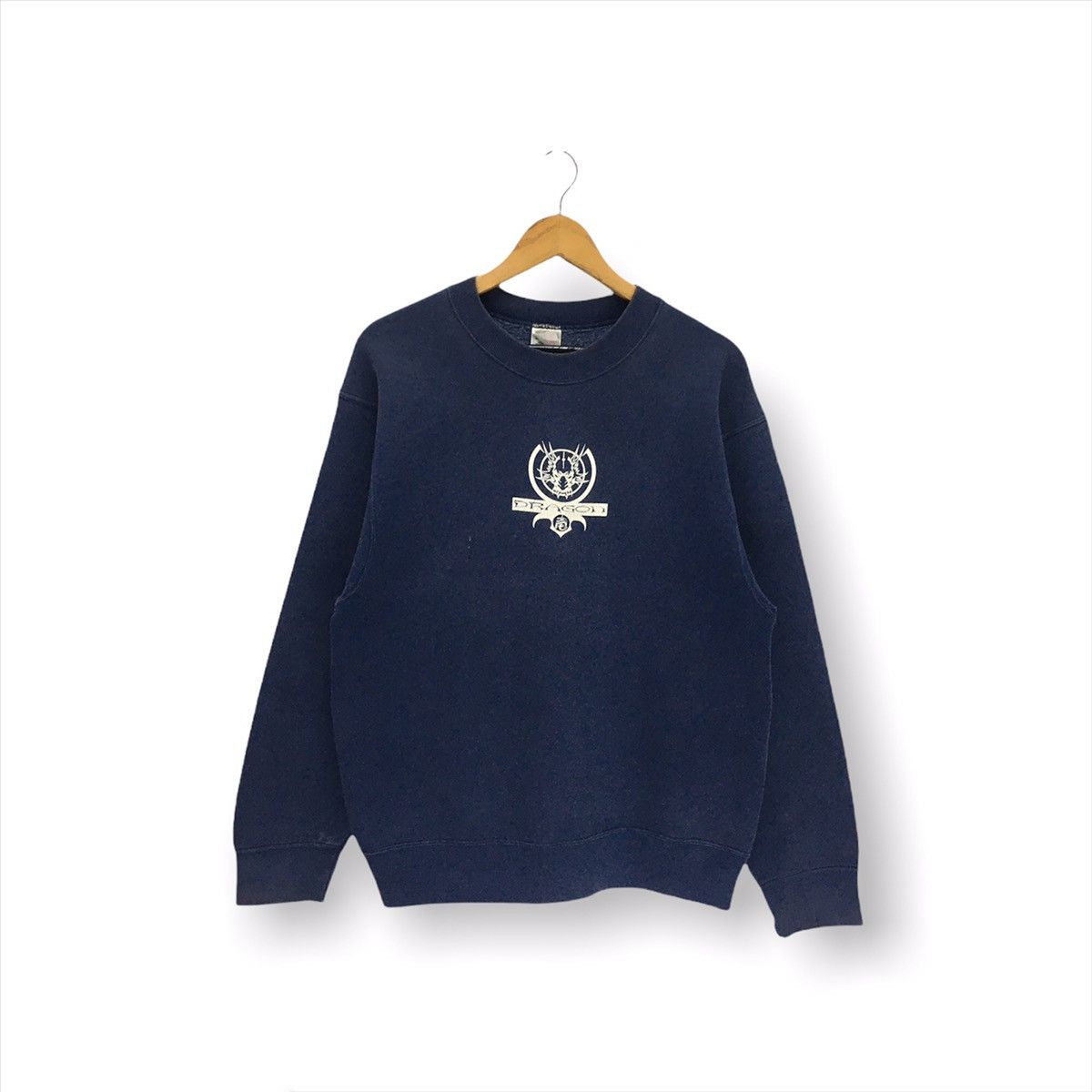 image of Skategang x Vintage Dragon Skate Skateboard Sweatshirt in Blue, Men's (Size Medium)