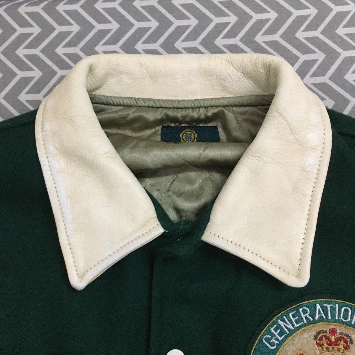 Vintage Rare Vintage University Shop All Embroidery Varsity Jacket Size US M / EU 48-50 / 2 - 19 Thumbnail