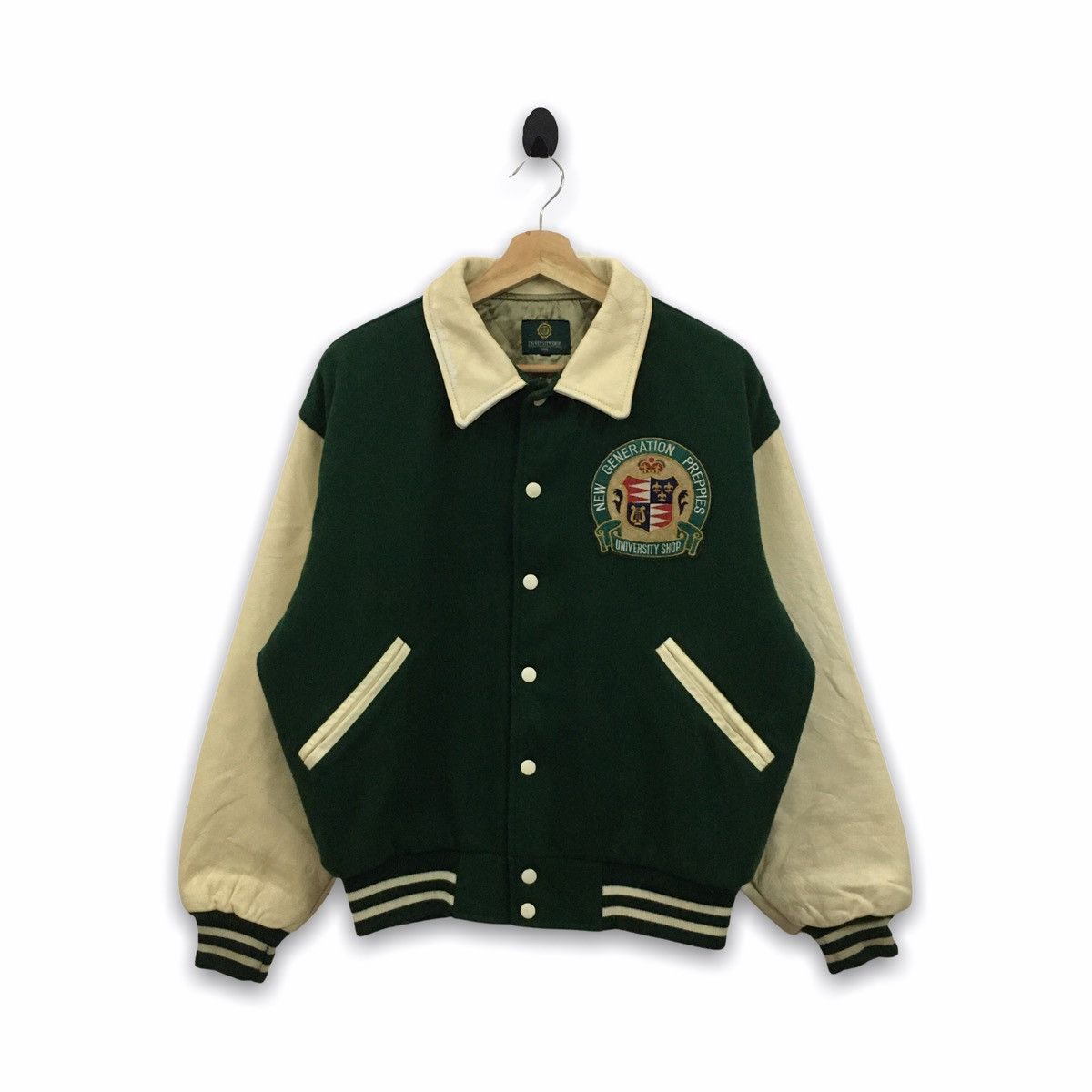 Vintage Rare Vintage University Shop All Embroidery Varsity Jacket Size US M / EU 48-50 / 2 - 2 Thumbnail