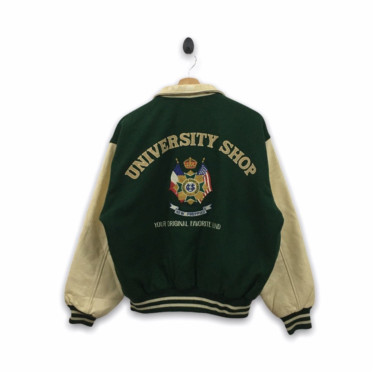 Vintage Rare Vintage University Shop All Embroidery Varsity Jacket Size US M / EU 48-50 / 2 - 1 Thumbnail