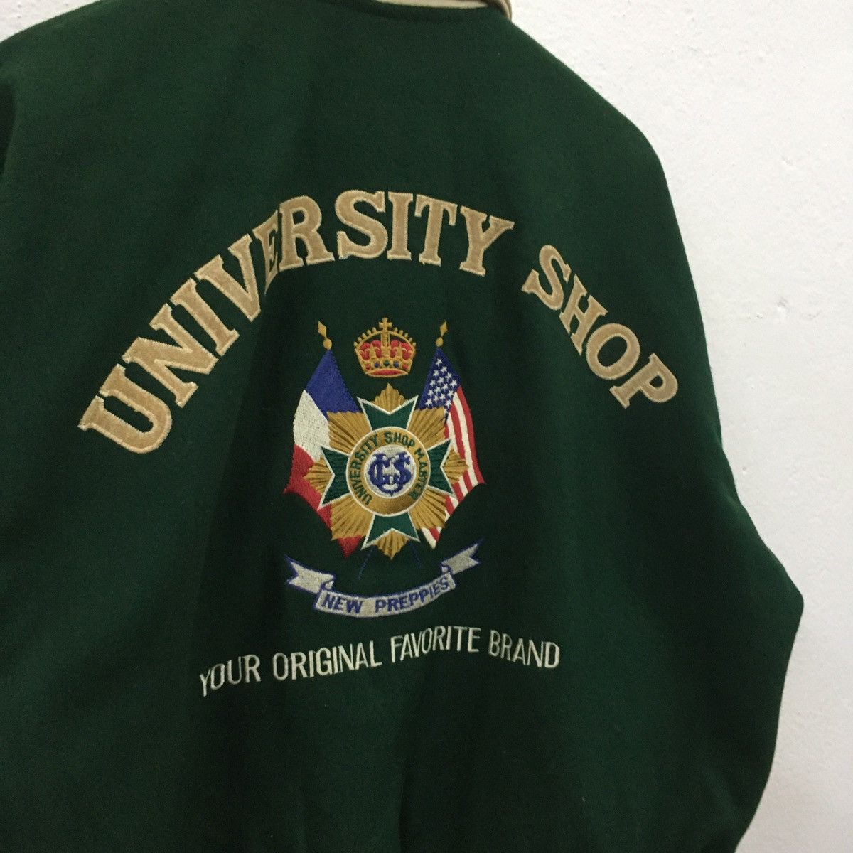Vintage Rare Vintage University Shop All Embroidery Varsity Jacket Size US M / EU 48-50 / 2 - 11 Thumbnail