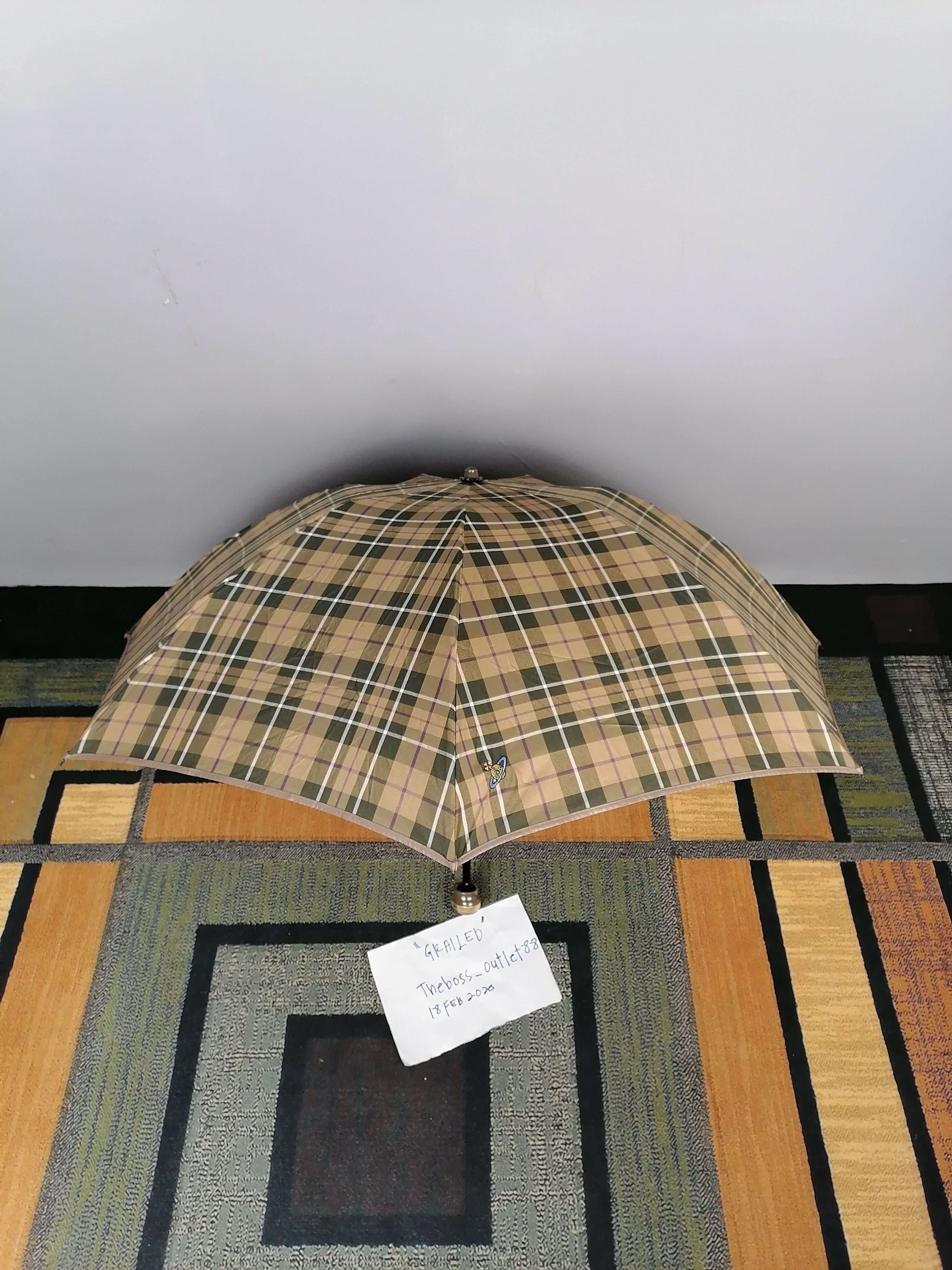 Vivienne Westwood Vintage Vivienne Westwood Checkered Foldable Umbrella Size ONE SIZE - 1 Thumbnail