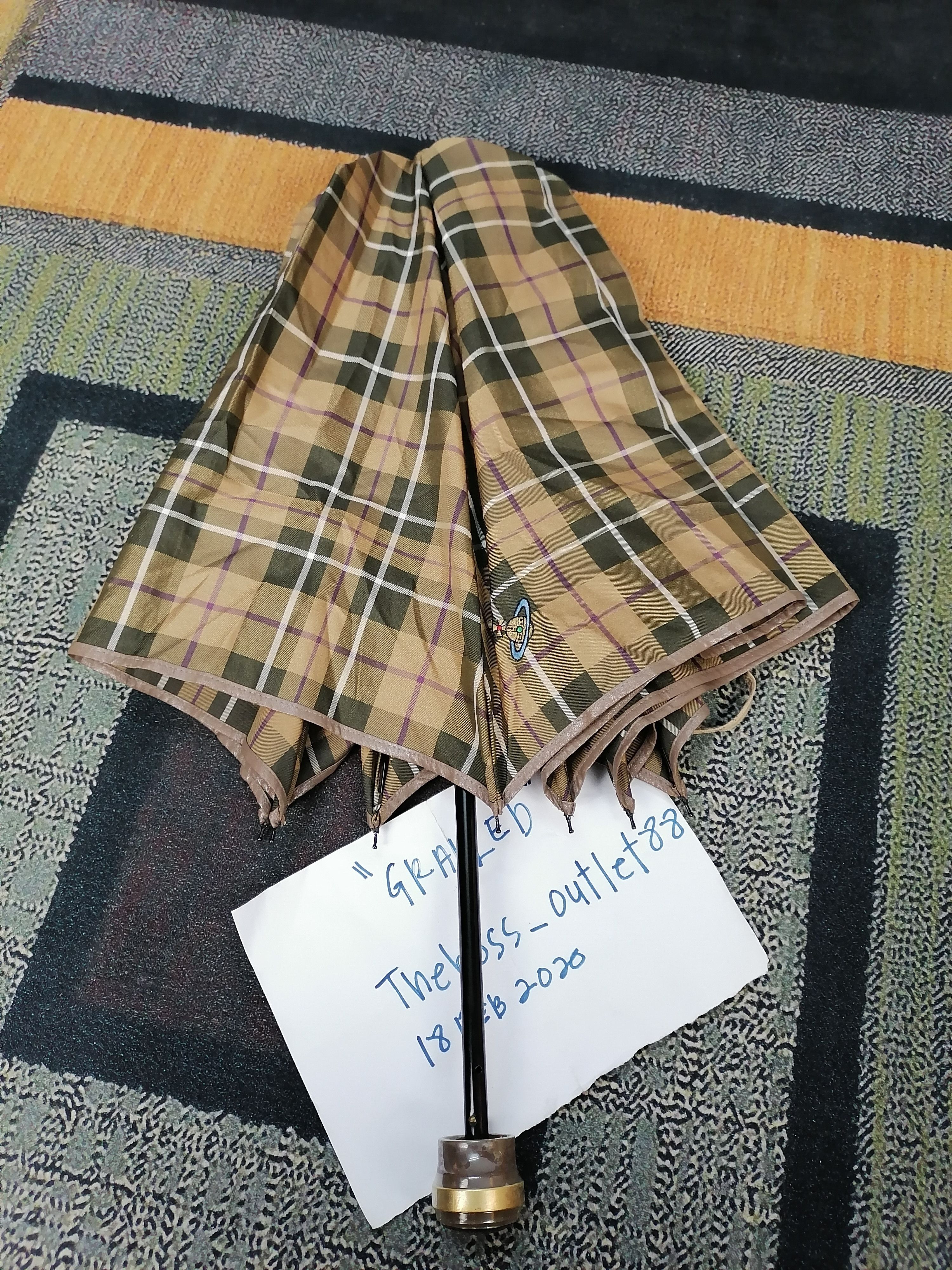 Vivienne Westwood Vintage Vivienne Westwood Checkered Foldable Umbrella Size ONE SIZE - 9 Thumbnail