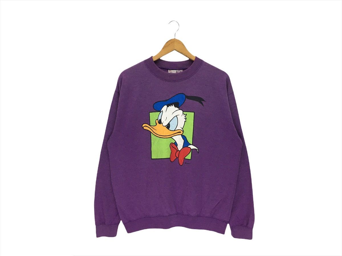 Cartoon Network × Disney × Vintage Vintage 90s Donald Duck Walt Disney Cartoon Sweatshirt Size US M / EU 48-50 / 2 - 1 Thumbnail