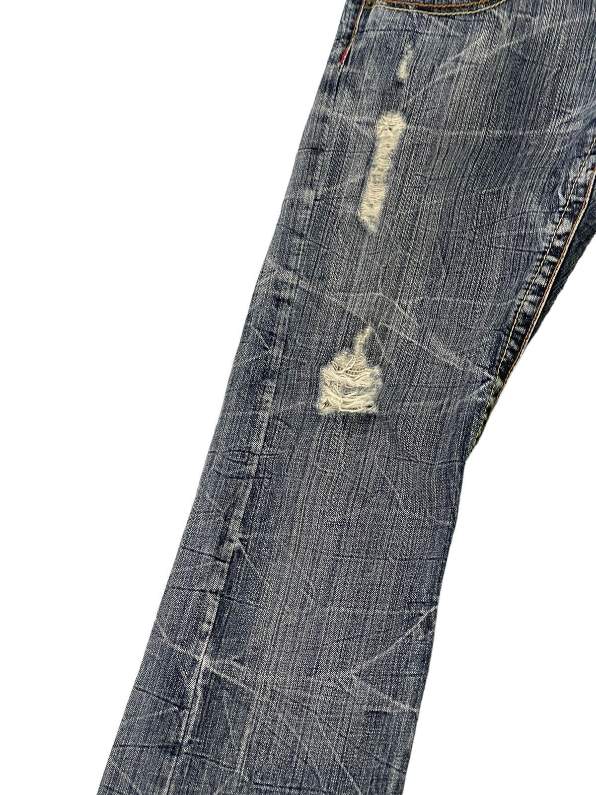 Japanese Brand Flare Jeans Semantic Design Distress Low Rise Boot Cut 5🟦6 Size US 30 / EU 46 - 6 Thumbnail
