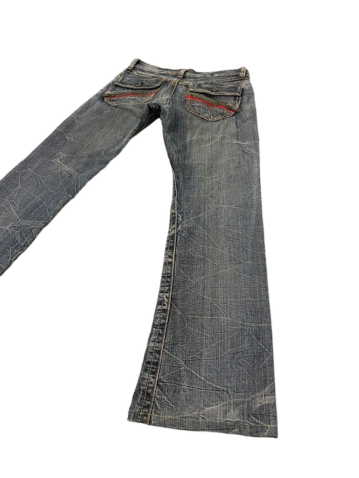 Japanese Brand Flare Jeans Semantic Design Distress Low Rise Boot Cut 5🟦6 Size US 30 / EU 46 - 13 Thumbnail