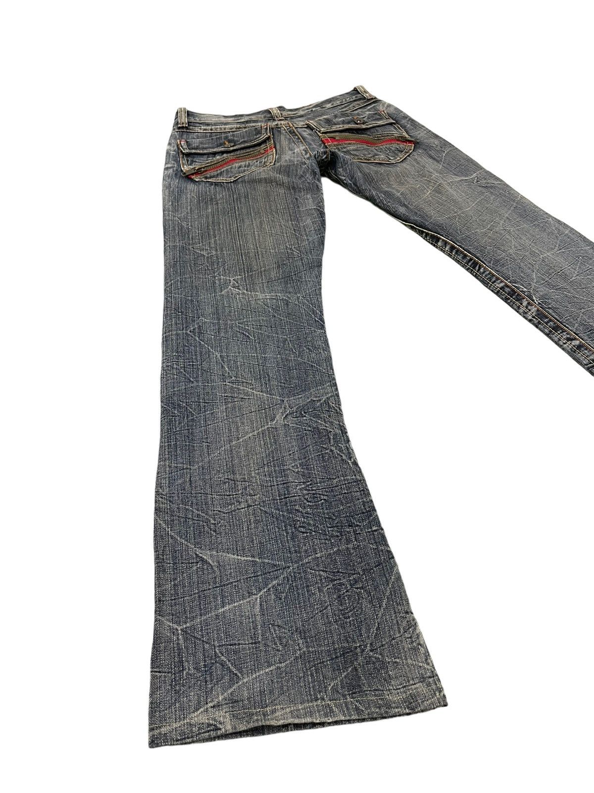 Japanese Brand Flare Jeans Semantic Design Distress Low Rise Boot Cut 5🟦6 Size US 30 / EU 46 - 12 Thumbnail
