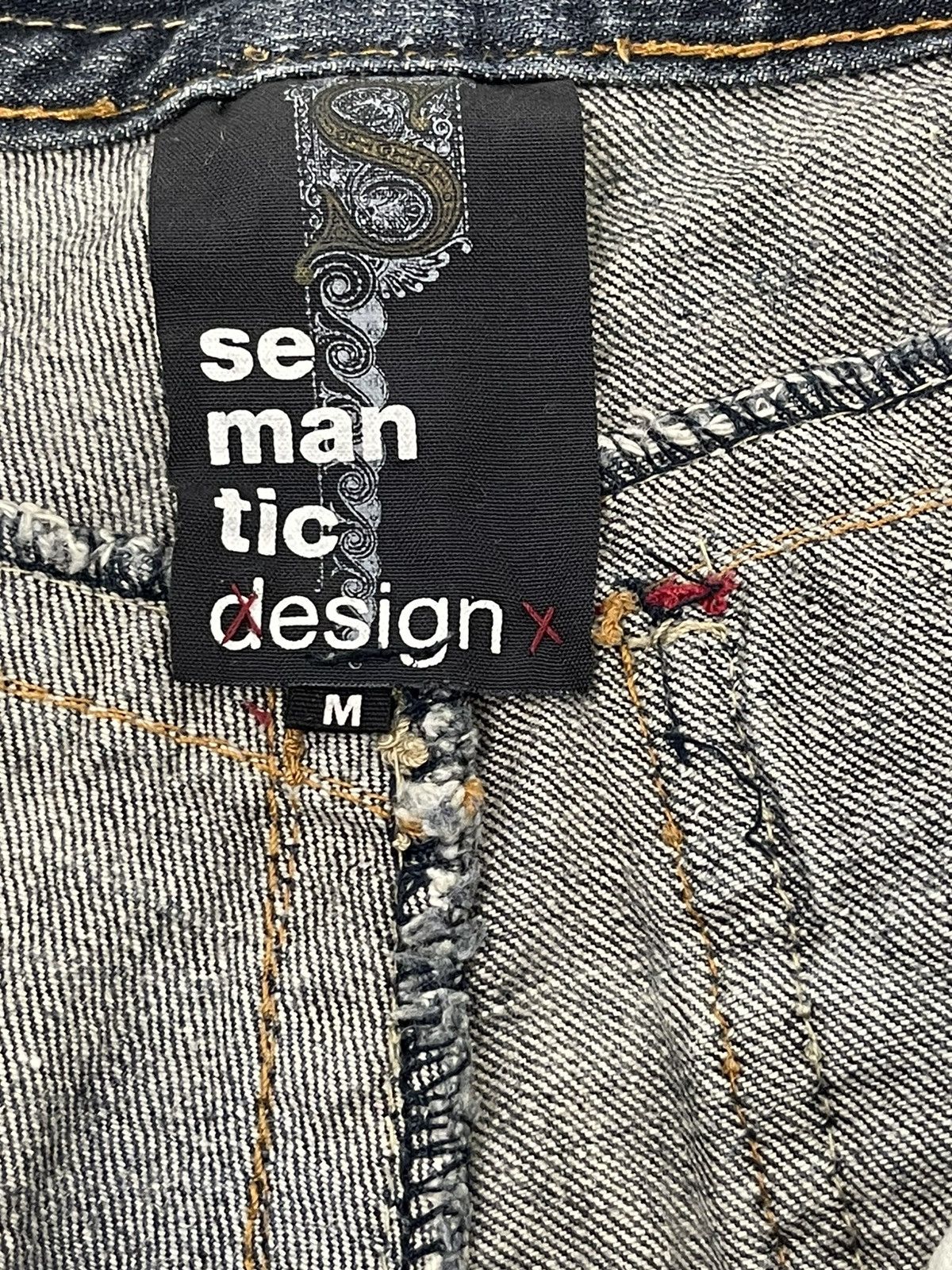 Japanese Brand Flare Jeans Semantic Design Distress Low Rise Boot Cut 5🟦6 Size US 30 / EU 46 - 20 Thumbnail