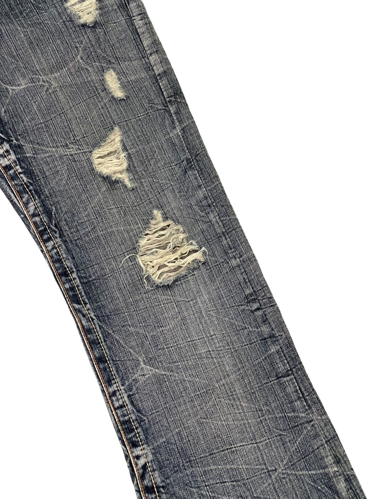 Japanese Brand Flare Jeans Semantic Design Distress Low Rise Boot Cut 5🟦6 Size US 30 / EU 46 - 7 Thumbnail