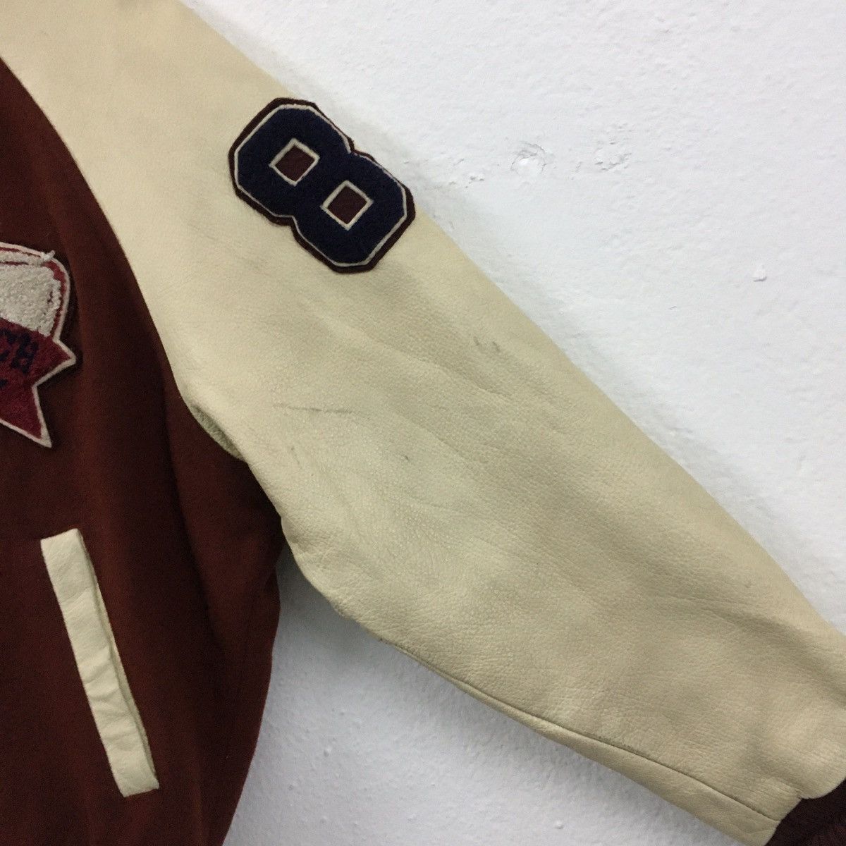 Vintage Vintage East Boy Football Team Green Wich Varsity Jacket Size US M / EU 48-50 / 2 - 16 Thumbnail