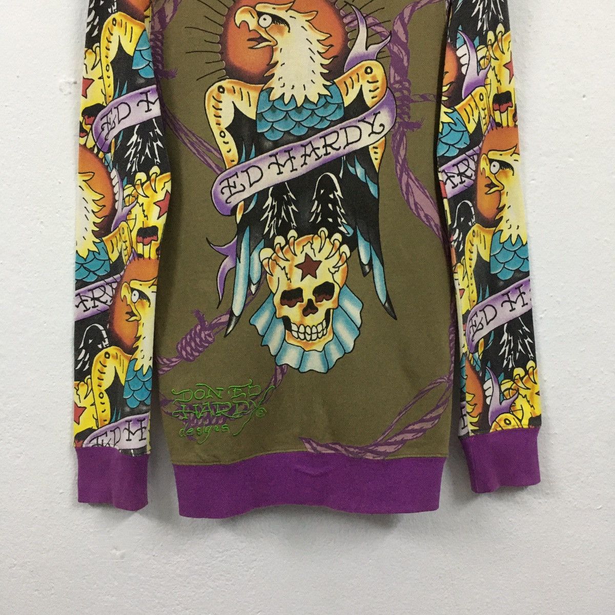 Christian Audigier × Ed Hardy Ed Hardy By Christian Audigier Fullprint Sweater Hoodie Size XS / US 0-2 / IT 36-38 - 9 Thumbnail