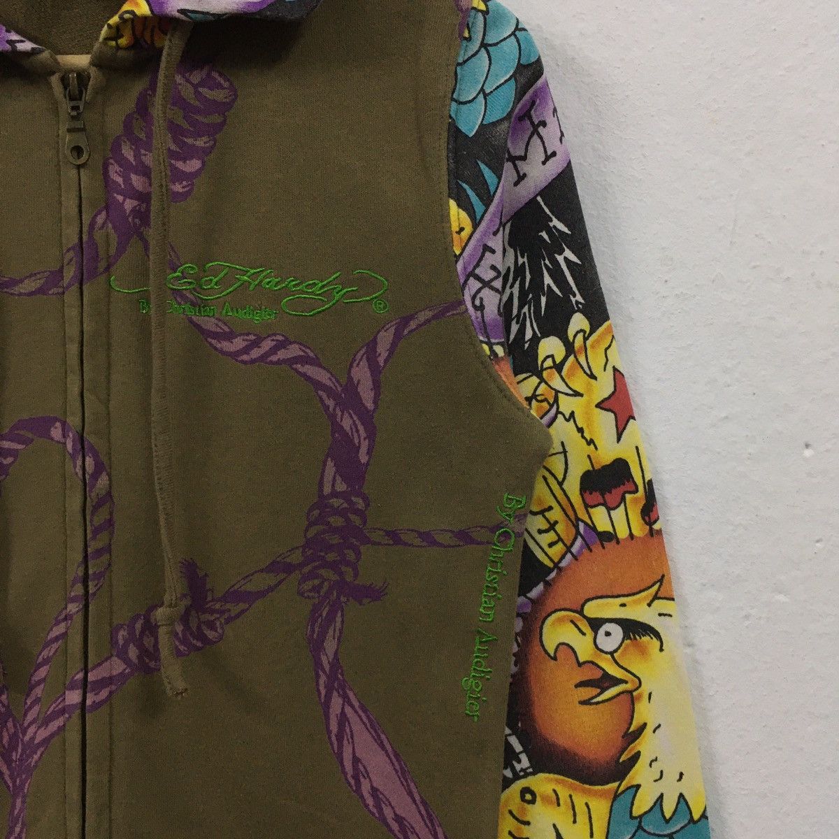 Christian Audigier × Ed Hardy Ed Hardy By Christian Audigier Fullprint Sweater Hoodie Size XS / US 0-2 / IT 36-38 - 7 Thumbnail