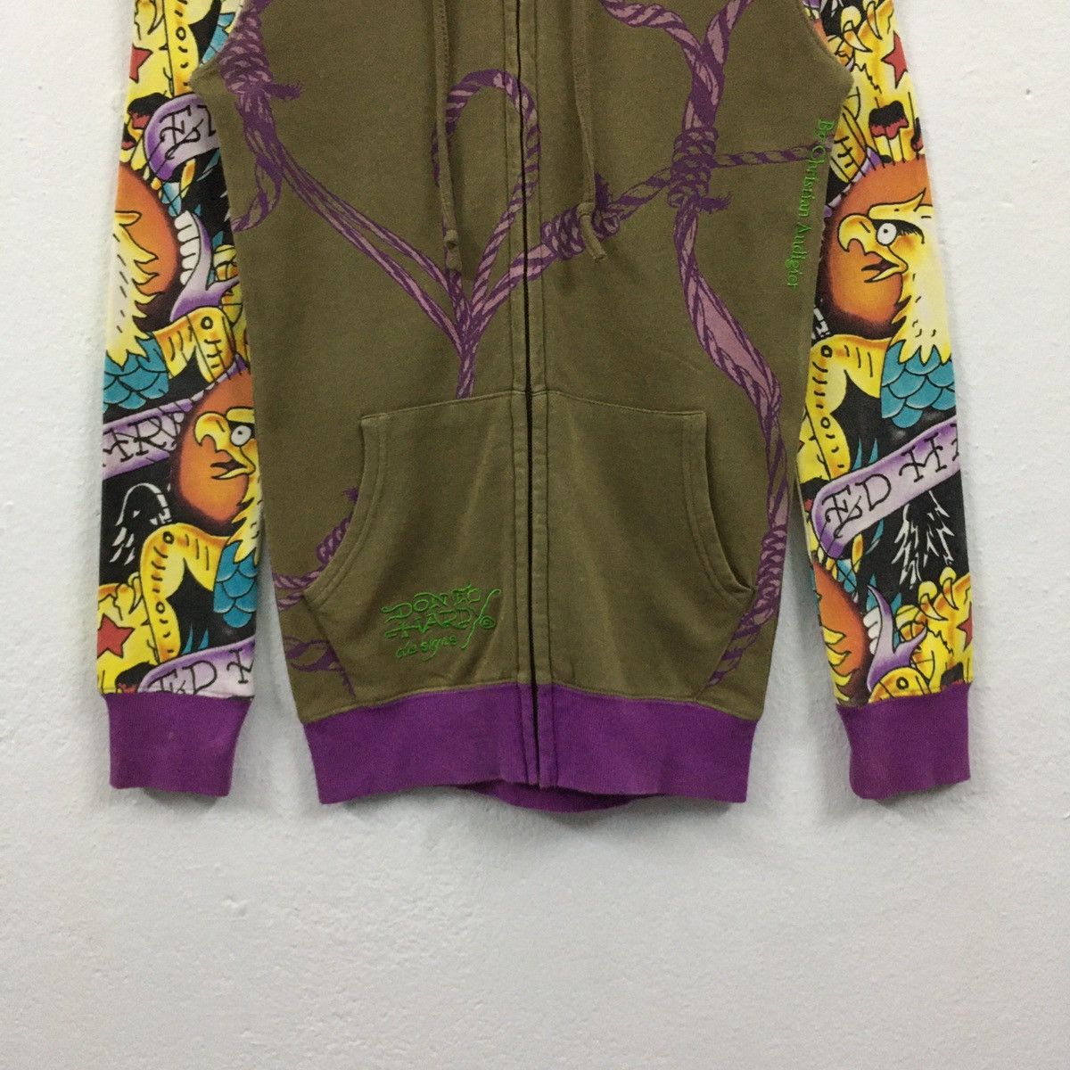 Christian Audigier × Ed Hardy Ed Hardy By Christian Audigier Fullprint Sweater Hoodie Size XS / US 0-2 / IT 36-38 - 6 Thumbnail