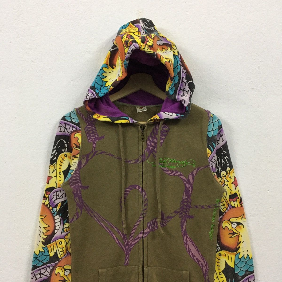 Christian Audigier × Ed Hardy Ed Hardy By Christian Audigier Fullprint Sweater Hoodie Size XS / US 0-2 / IT 36-38 - 5 Thumbnail