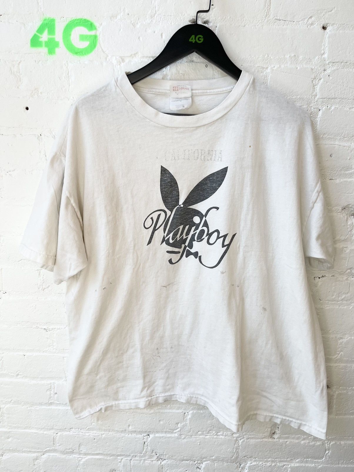 Playboy × Vintage Vintage THRASHED PLAYBOY BUNNY OVERSIZE XL SHIRT FADED Size US XL / EU 56 / 4 - 1 Thumbnail
