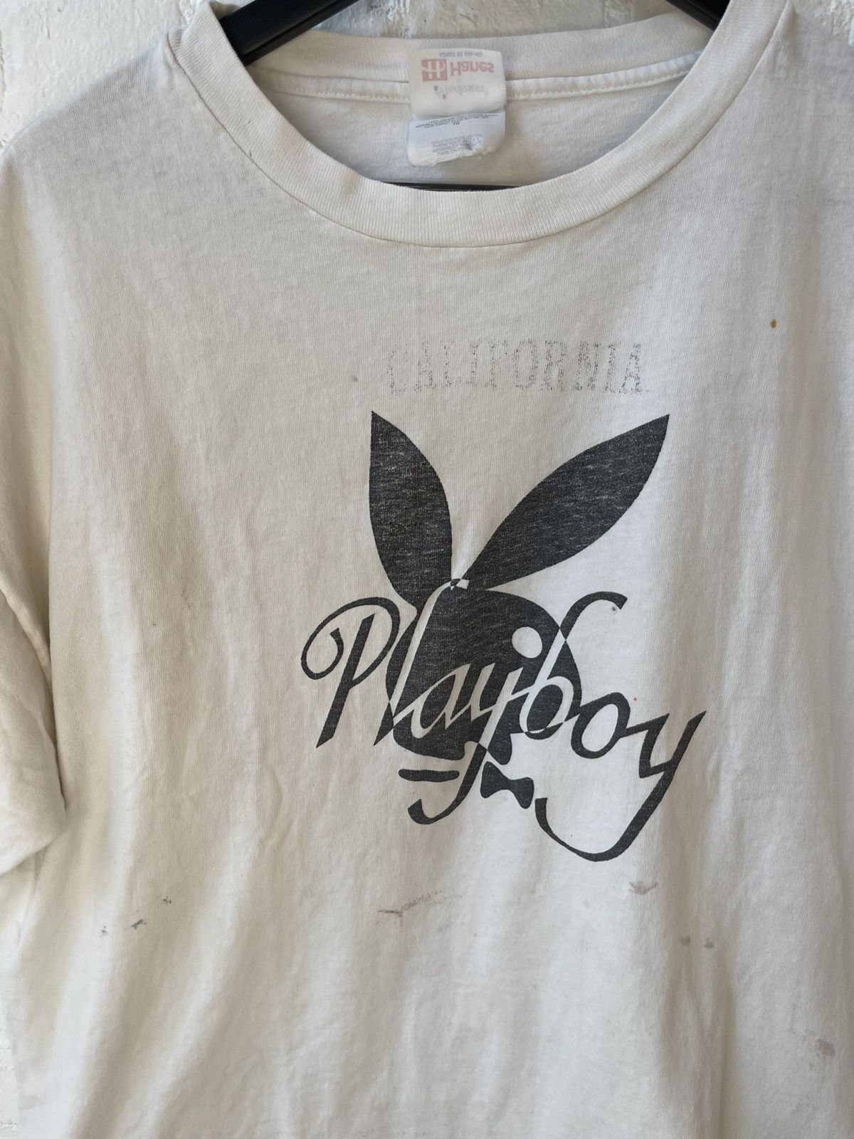 Playboy × Vintage Vintage THRASHED PLAYBOY BUNNY OVERSIZE XL SHIRT FADED Size US XL / EU 56 / 4 - 3 Thumbnail