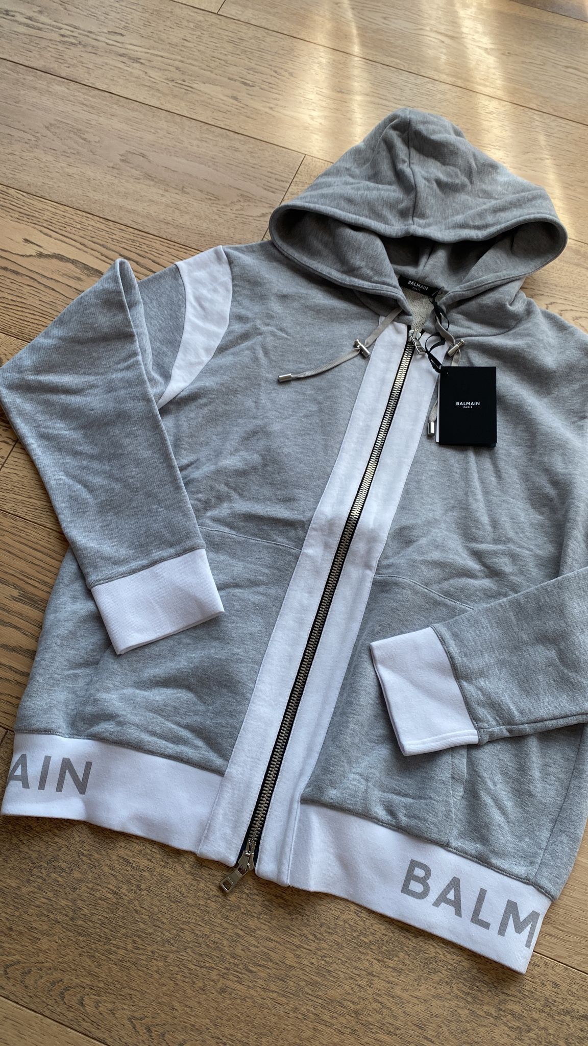 BALMAIN ジップアップフーディー XS BALMAIN(バルマン) ジップパーカー グリーン サイズ XS｜【公式