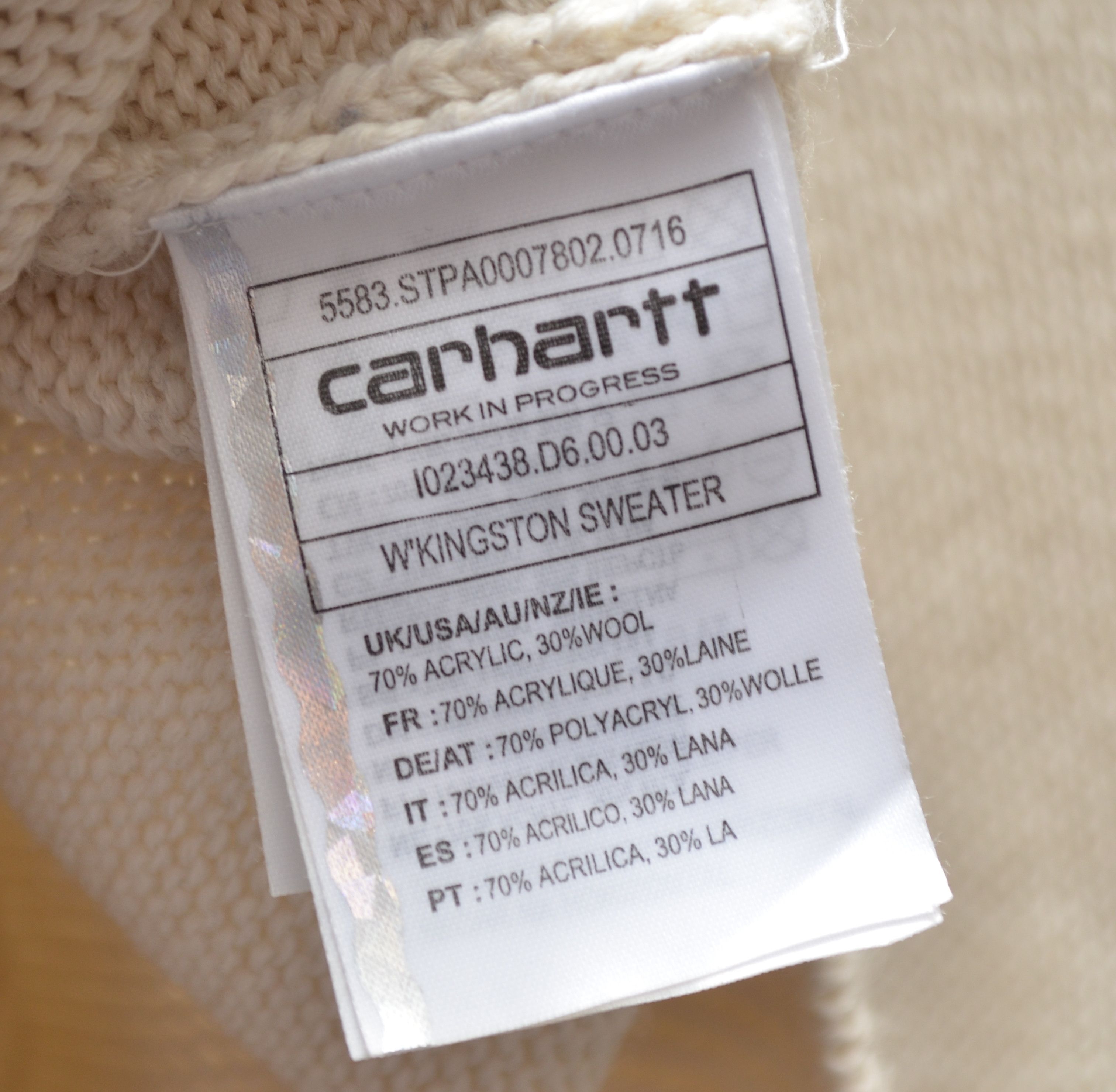 Carhartt × Carhartt Wip Carhartt WIP W' Kingston Sweater Womens Size S Size S / US 4 / IT 40 - 8 Thumbnail