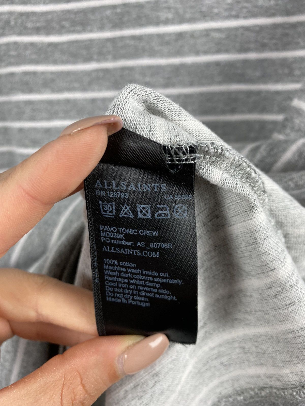 Allsaints Allsaints T-shirts gray streetwear size S Size US S / EU 44-46 / 1 - 5 Thumbnail