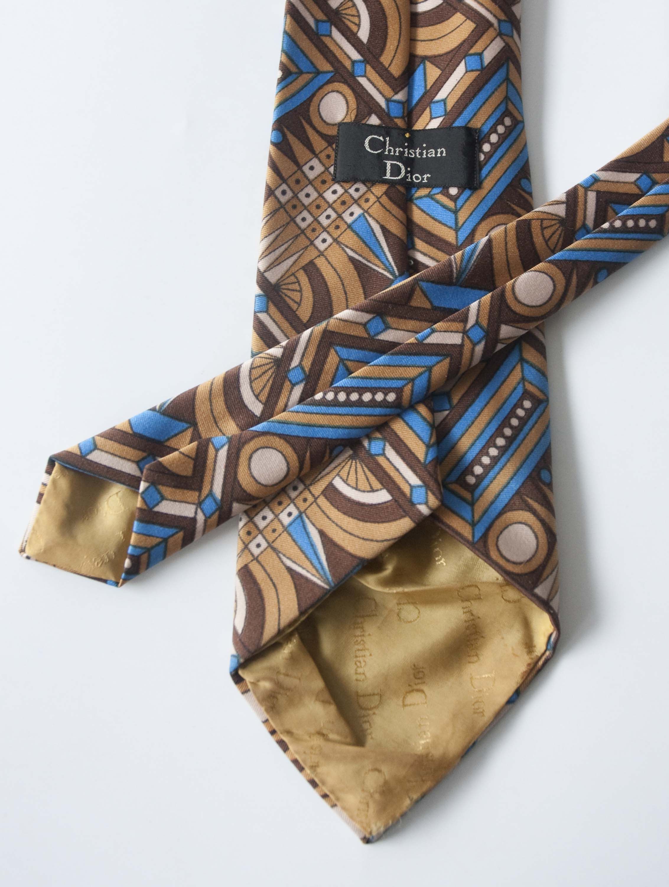 Christian Dior Monsieur × Vintage Christian Dior Tie Abstract Vintage Size ONE SIZE - 4 Thumbnail