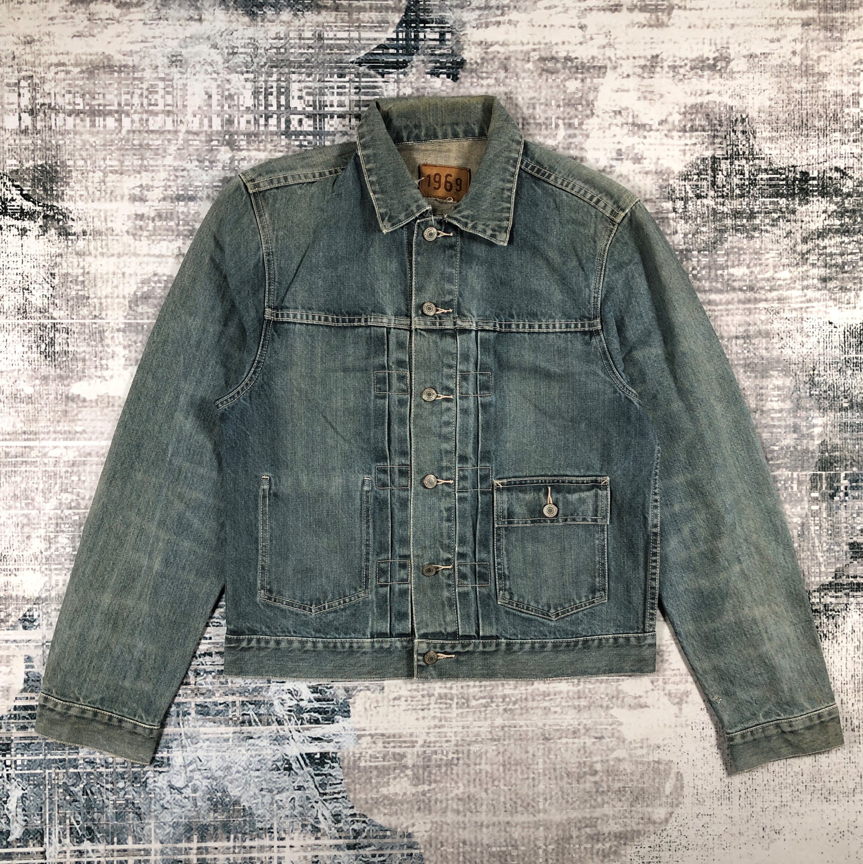 Japanese Brand × Vintage 1969 Work Wear Blue Wash Denim Jacket Size US M / EU 48-50 / 2 - 1 Thumbnail