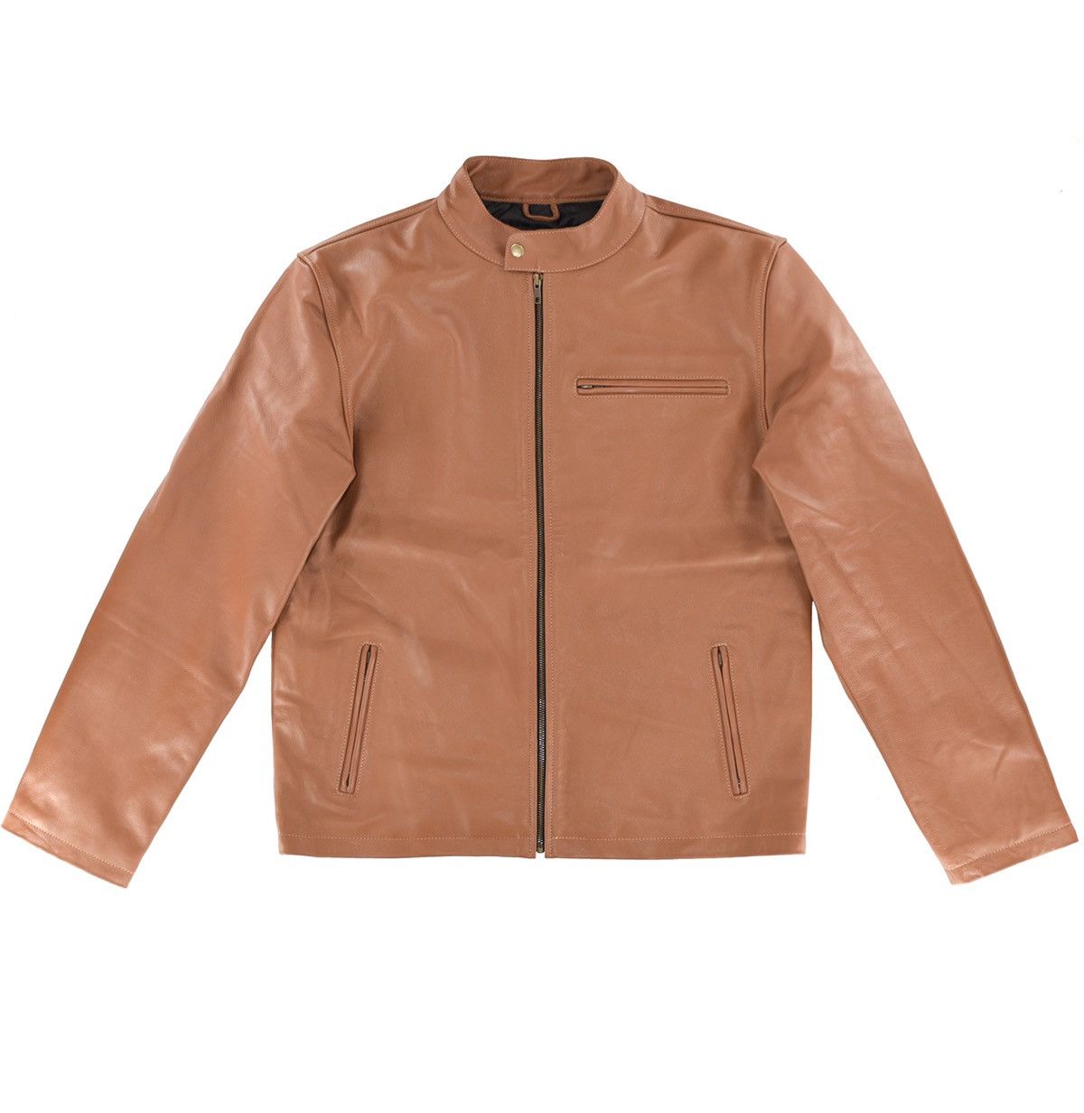 Genuine Leather Cafe Racer Leather Jacket Mocha Size US M / EU 48-50 / 2 - 5 Thumbnail