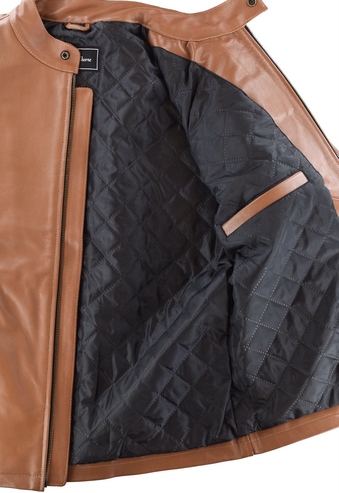Genuine Leather Cafe Racer Leather Jacket Mocha Size US M / EU 48-50 / 2 - 8 Thumbnail