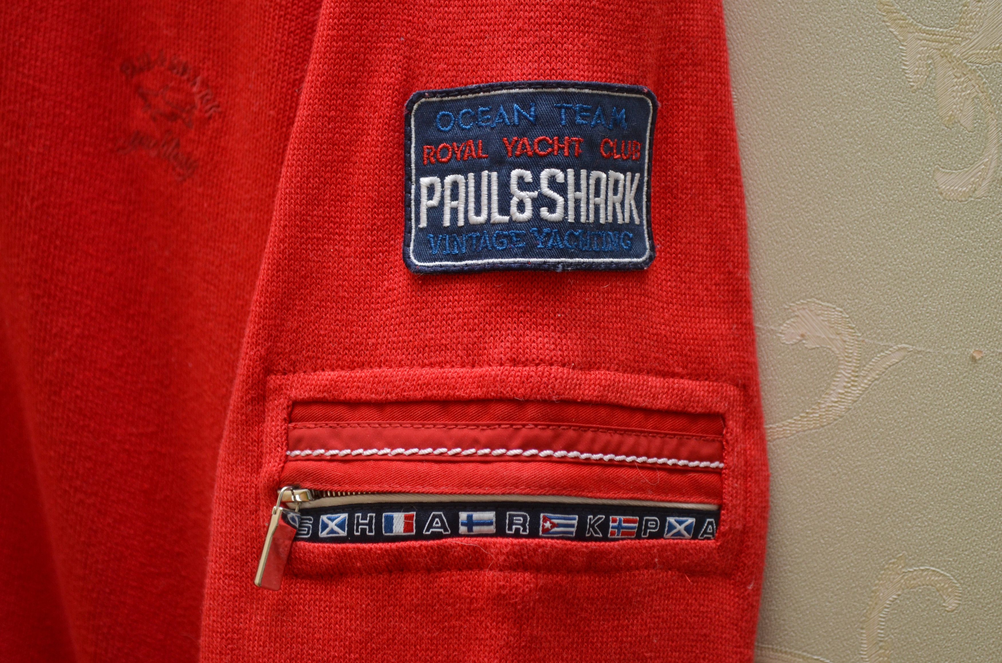 Paul & Shark Paul & Shark Yachting Red Knit Wool Full Zip Jumper Sweater Size US XL / EU 56 / 4 - 7 Thumbnail