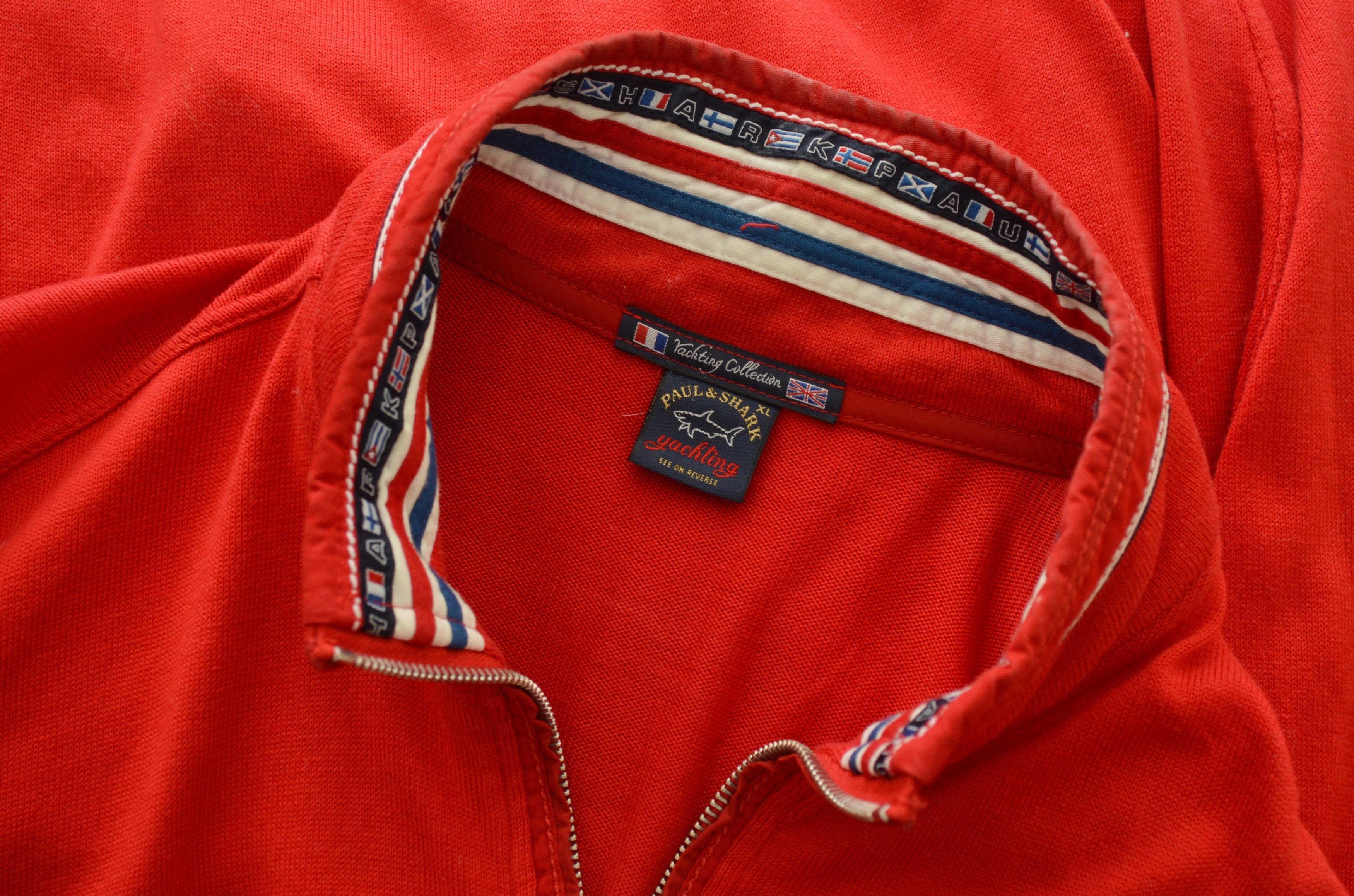 Paul & Shark Paul & Shark Yachting Red Knit Wool Full Zip Jumper Sweater Size US XL / EU 56 / 4 - 10 Thumbnail