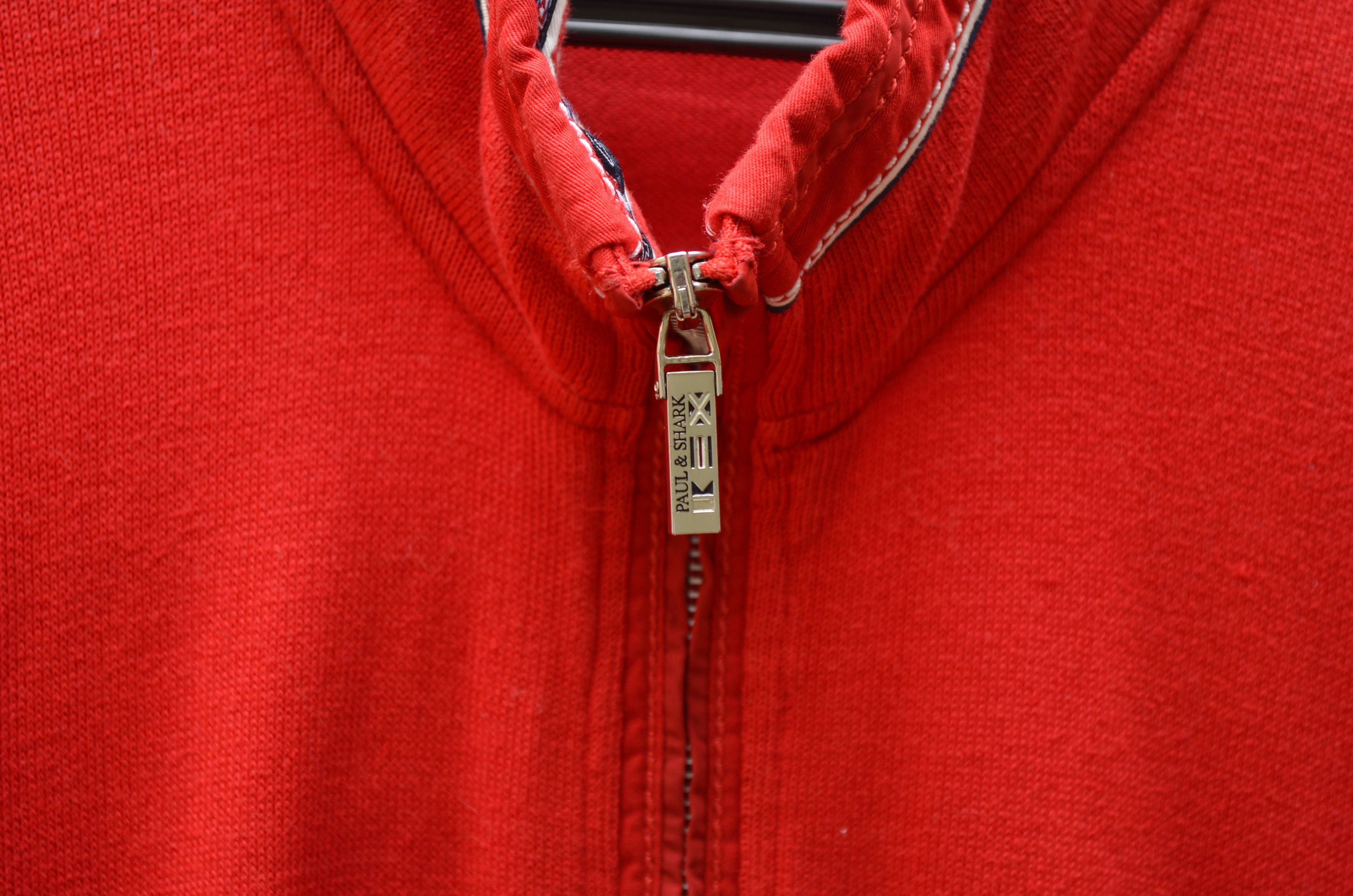 Paul & Shark Paul & Shark Yachting Red Knit Wool Full Zip Jumper Sweater Size US XL / EU 56 / 4 - 5 Thumbnail