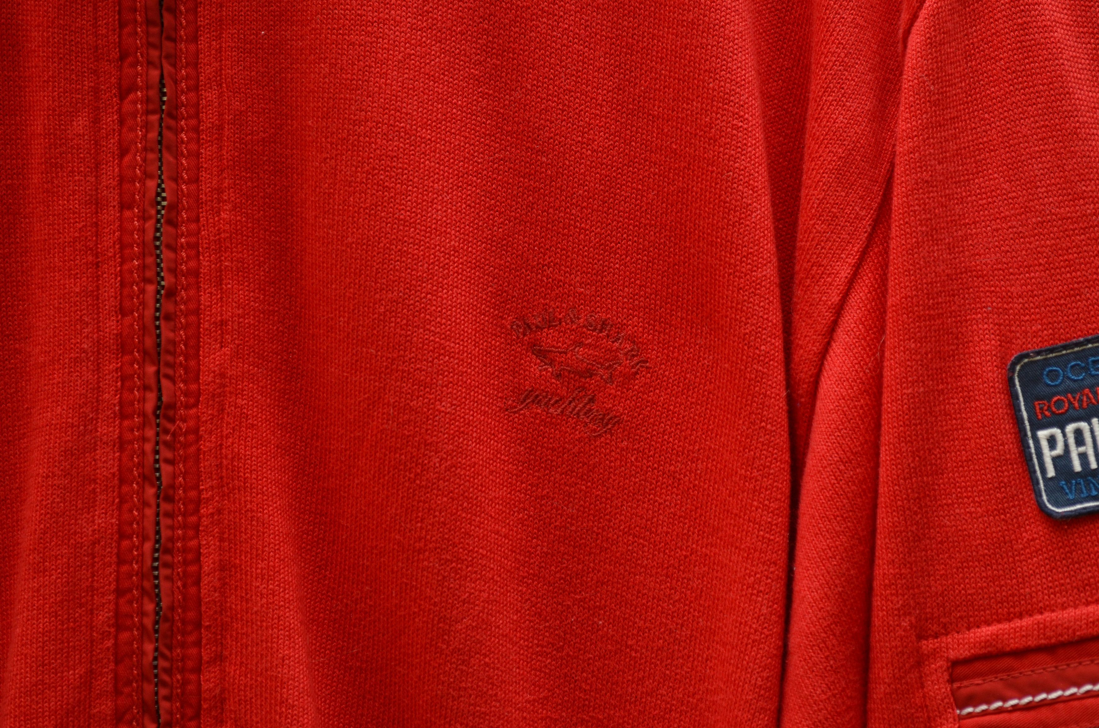 Paul & Shark Paul & Shark Yachting Red Knit Wool Full Zip Jumper Sweater Size US XL / EU 56 / 4 - 6 Thumbnail