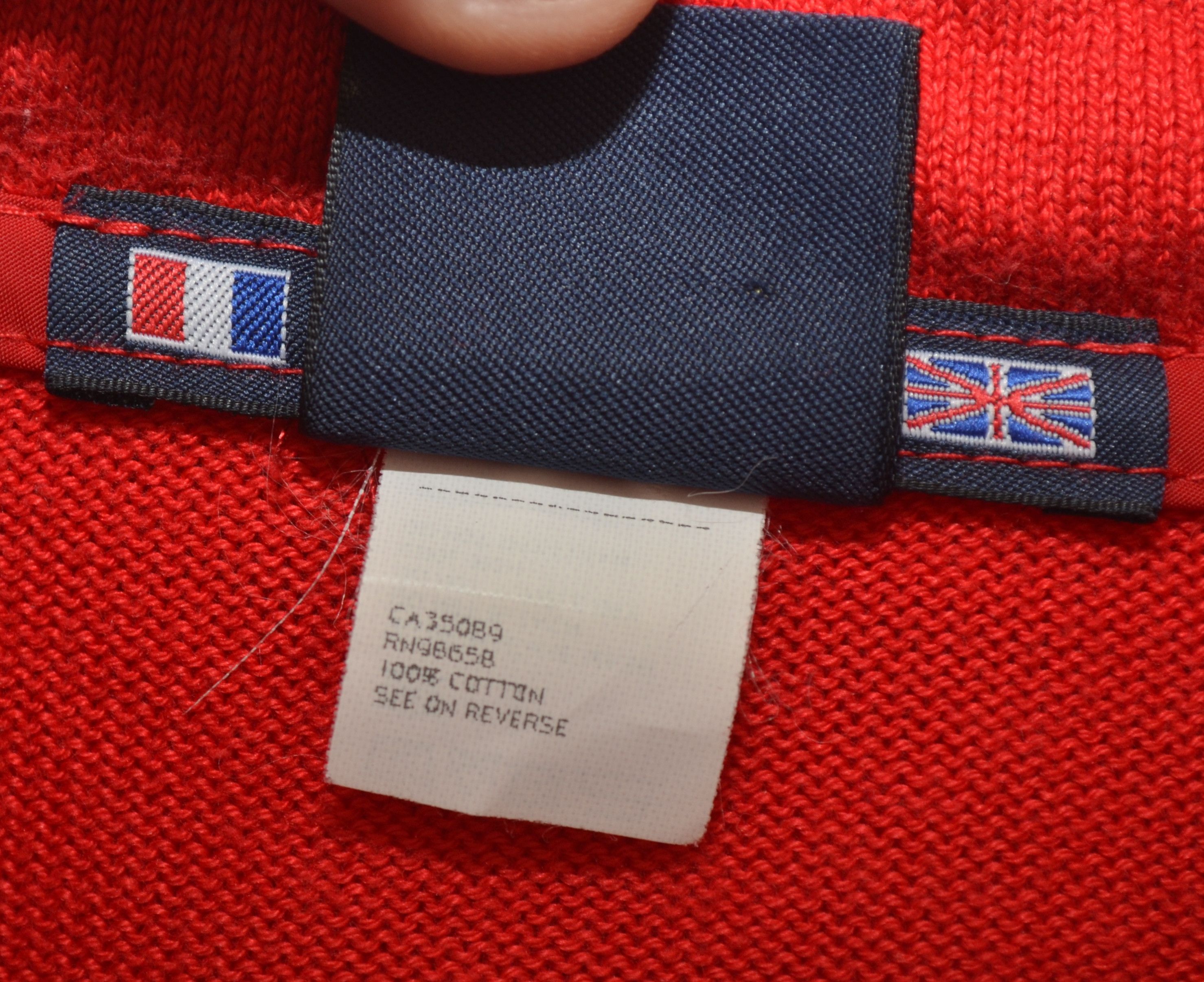 Paul & Shark Paul & Shark Yachting Red Knit Wool Full Zip Jumper Sweater Size US XL / EU 56 / 4 - 12 Thumbnail