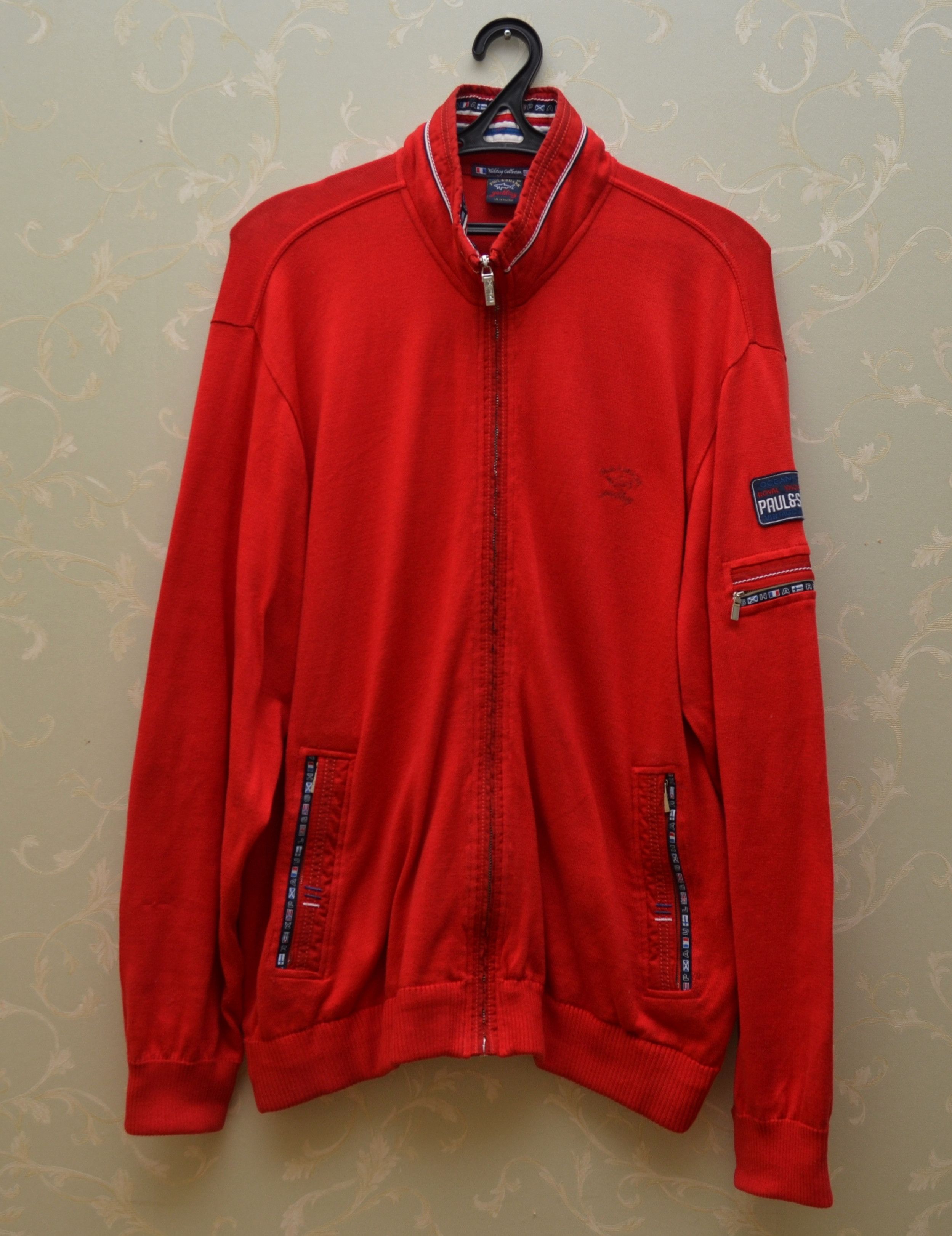 Paul & Shark Paul & Shark Yachting Red Knit Wool Full Zip Jumper Sweater Size US XL / EU 56 / 4 - 1 Thumbnail
