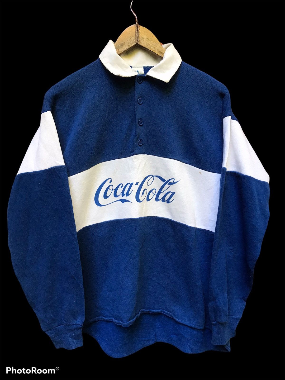 Coca Cola Vintage 70s Coca Cola Collared Sweatshirt Size US M / EU 48-50 / 2 - 1 Thumbnail