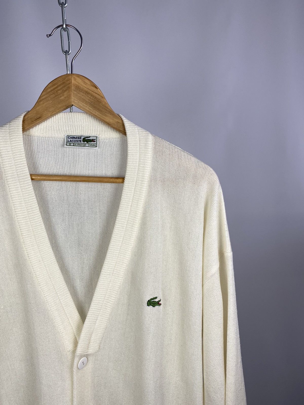 Lacoste Lacoste cardigan long sleeve streetwear white size L Size US L / EU 52-54 / 3 - 2 Thumbnail