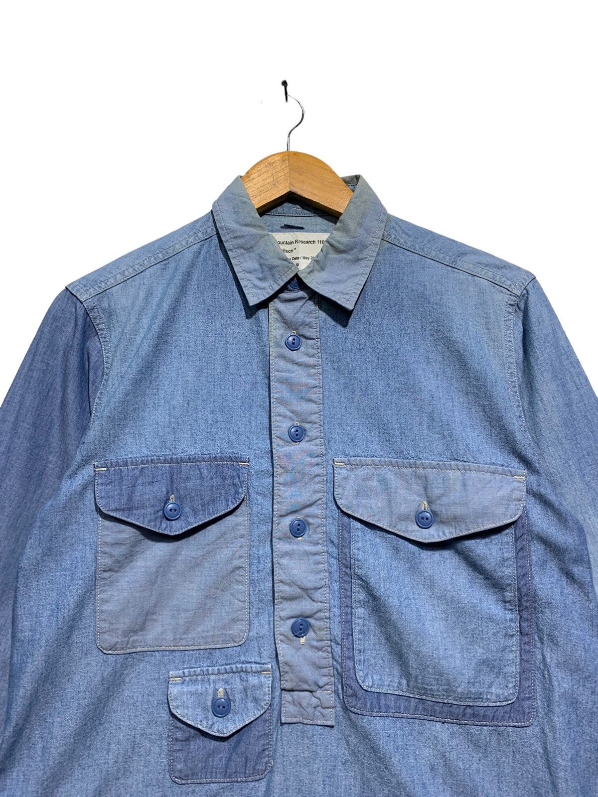 General Research 🔥MOUNTAIN RESEARCH PULLOVER DENIM CHAMBRAY WORKERS Size US M / EU 48-50 / 2 - 10 Thumbnail