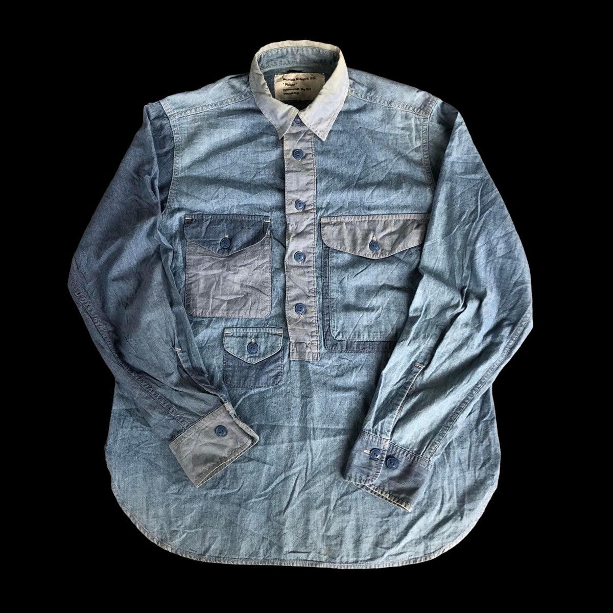 General Research 🔥MOUNTAIN RESEARCH PULLOVER DENIM CHAMBRAY WORKERS Size US M / EU 48-50 / 2 - 2 Thumbnail