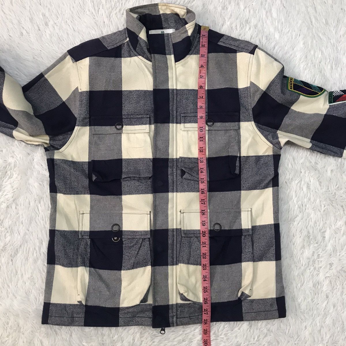 INHABIT Inhabitant Checkered Jacket With Patches On Sleeve Size US L / EU 52-54 / 3 - 21 Thumbnail