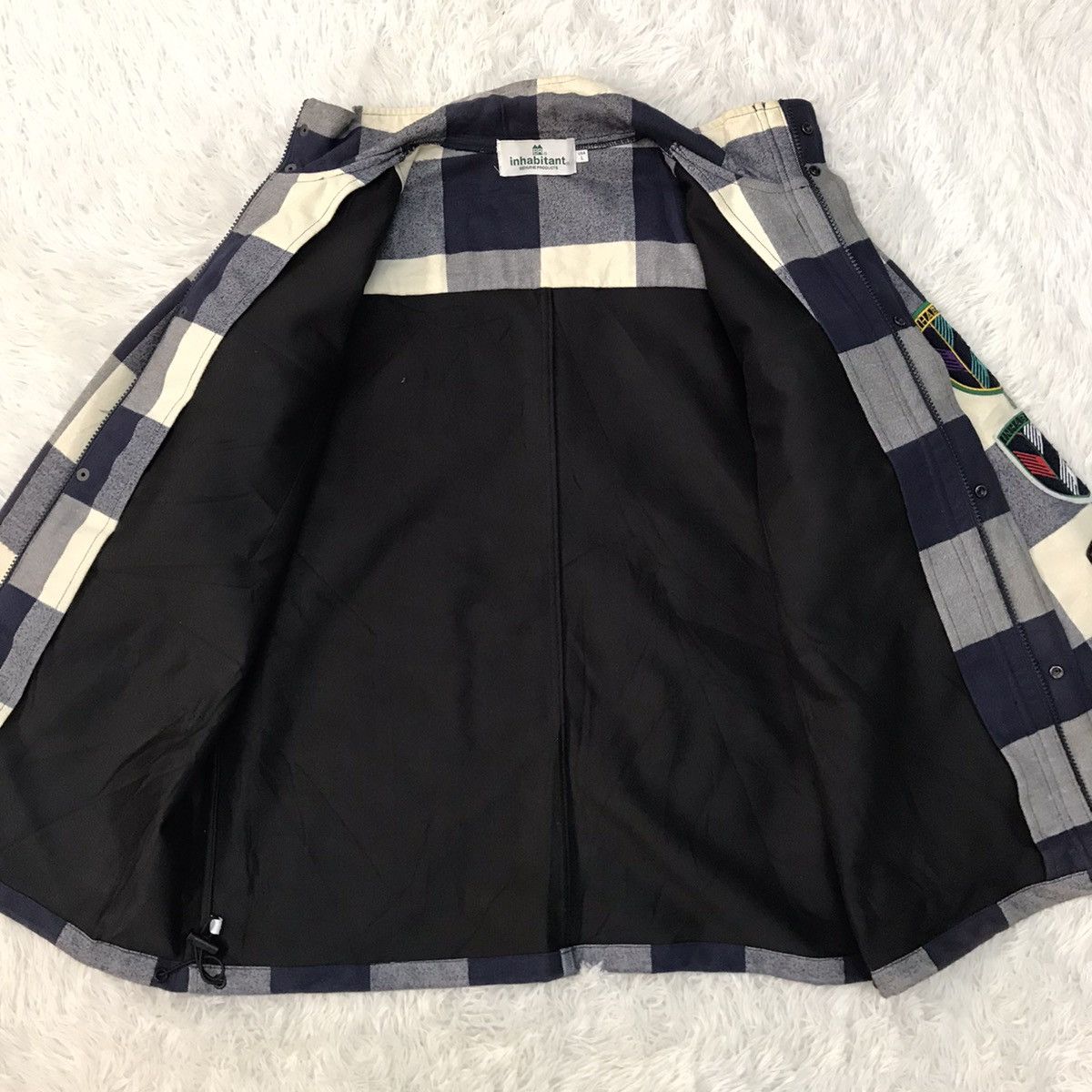 INHABIT Inhabitant Checkered Jacket With Patches On Sleeve Size US L / EU 52-54 / 3 - 15 Thumbnail