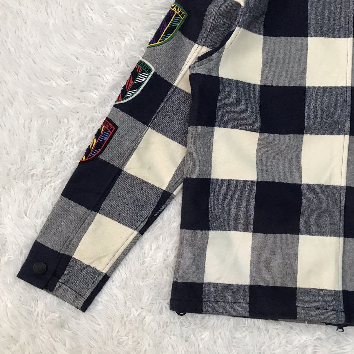 INHABIT Inhabitant Checkered Jacket With Patches On Sleeve Size US L / EU 52-54 / 3 - 11 Thumbnail