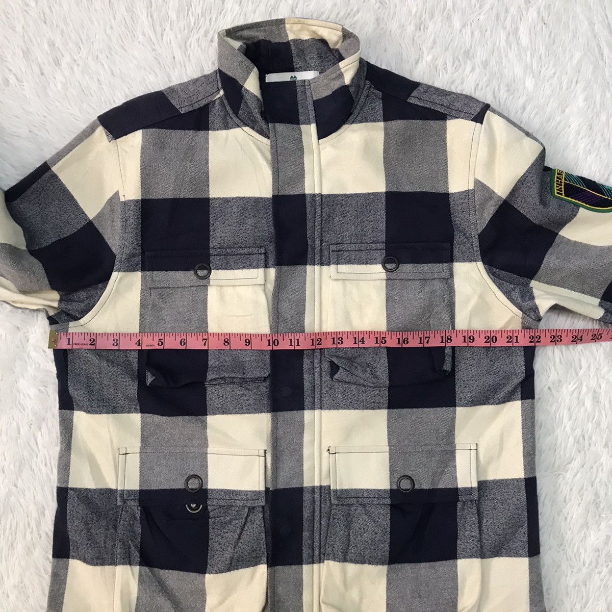 INHABIT Inhabitant Checkered Jacket With Patches On Sleeve Size US L / EU 52-54 / 3 - 20 Thumbnail