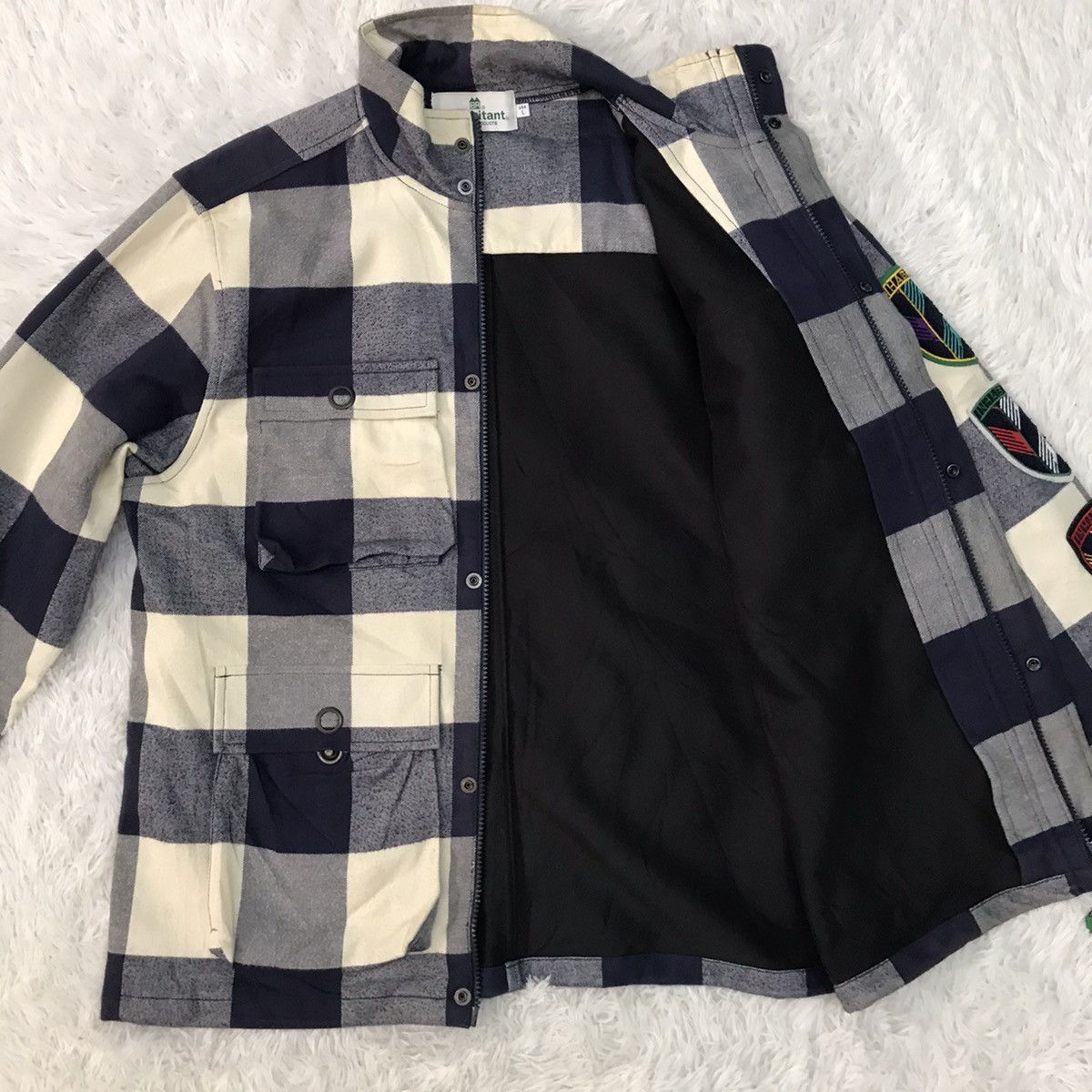 INHABIT Inhabitant Checkered Jacket With Patches On Sleeve Size US L / EU 52-54 / 3 - 14 Thumbnail
