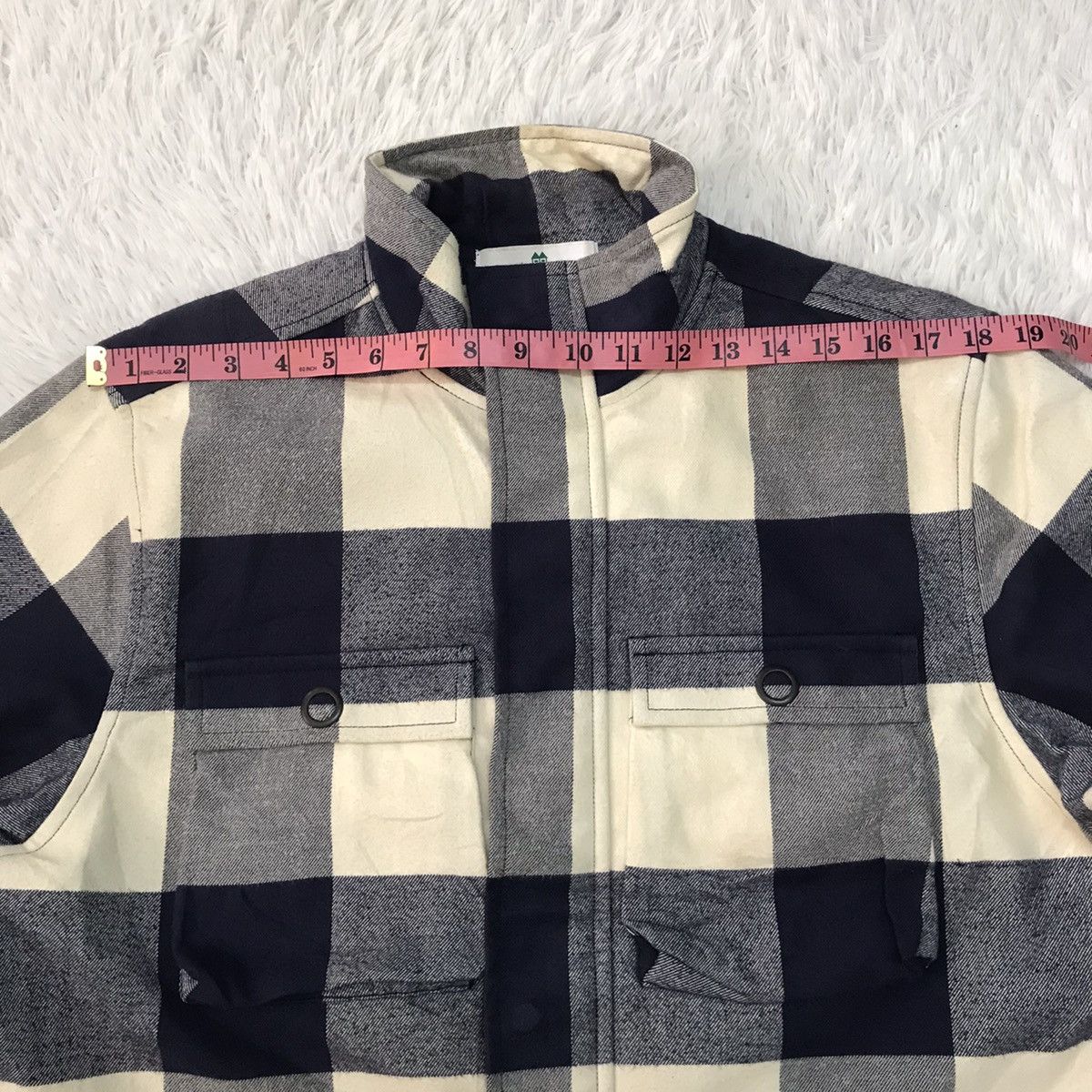 INHABIT Inhabitant Checkered Jacket With Patches On Sleeve Size US L / EU 52-54 / 3 - 22 Thumbnail